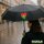 Regenschirm Burkina Faso Flagge Herz 98cm Schwarz