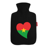Wärmflasche Burkina Faso Flagge Herz