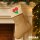 Weihnachtsstrumpf Burkina Faso Flagge Herz Beige Jute