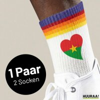 Unisex Socken Burkina Faso Flagge Herz Baumwolle