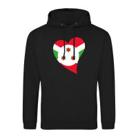Unisex Hoodie Burundi Flagge Herz