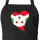 Schürze Burundi Flagge Herz mit Taschen