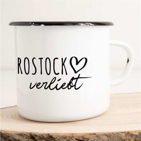 Emaille Tasse Rostock  Vintage 300ml