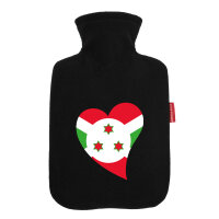 Wärmflasche Burundi Flagge Herz