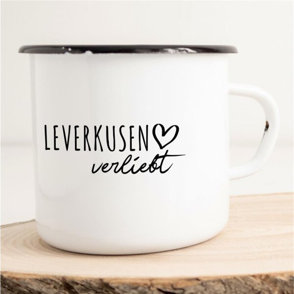Emaille Tasse Leverkusen  Vintage 300ml