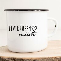 Emaille Tasse Leverkusen  Vintage 300ml