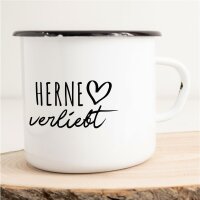 Emaille Tasse Herne  Vintage 300ml