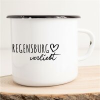 Emaille Tasse Regensburg  Vintage 300ml