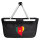 Einkaufskorb faltbar Kamerun Flagge Herz 20 Liter Black