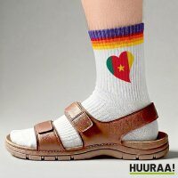 Unisex Socken Kamerun Flagge Herz Baumwolle