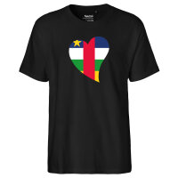 Herren T-Shirt Zentralafrikanische Republik Flagge Herz
