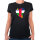 Damen T-Shirt Zentralafrikanische Republik Flagge Herz