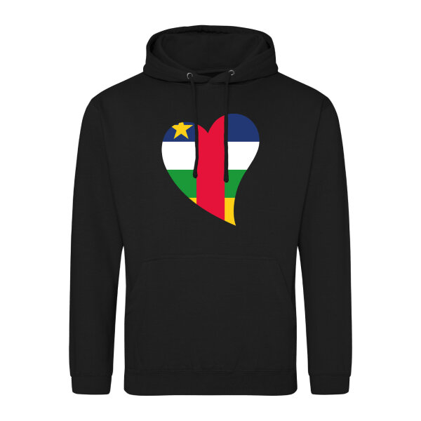 Unisex Hoodie Zentralafrikanische Republik Flagge Herz