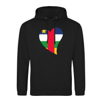 Unisex Hoodie Zentralafrikanische Republik Flagge Herz
