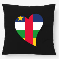Kissen Zentralafrikanische Republik Flagge Herz 40x40cm