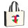 Jutetasche Zentralafrikanische Republik Flagge Herz 21 Liter Black