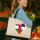 Jutetasche Zentralafrikanische Republik Flagge Herz 21 Liter Black