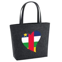 Filzshopper Zentralafrikanische Republik Flagge Herz, 22...