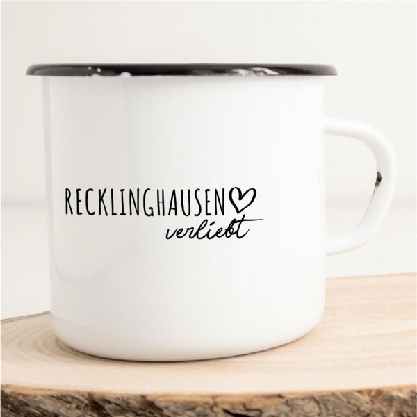 Emaille Tasse Recklinghausen  Vintage 300ml