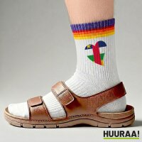 Unisex Socken Zentralafrikanische Republik Flagge Herz Baumwolle
