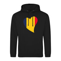 Unisex Hoodie Tschad Flagge Herz
