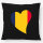 Kissen Tschad Flagge Herz 40x40cm
