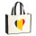 Jutetasche Tschad Flagge Herz 21 Liter Black