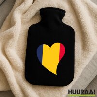 Wärmflasche Tschad Flagge Herz