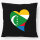 Kissen Komoren Flagge Herz 40x40cm