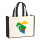 Jutetasche Komoren Flagge Herz 21 Liter Black