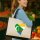 Jutetasche Komoren Flagge Herz 21 Liter Black