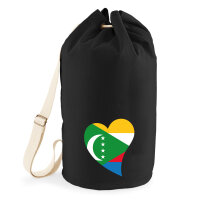 Seesack Komoren Flagge Herz 20 Liter Black