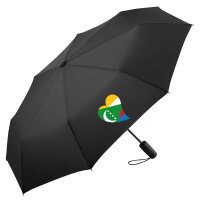 Regenschirm Komoren Flagge Herz 98cm Schwarz