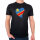 Herren T-Shirt Kongo Flagge Herz