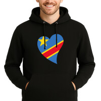 Unisex Hoodie Kongo Flagge Herz