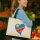 Jutetasche Kongo Flagge Herz 21 Liter Black