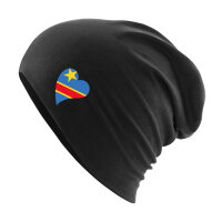 Beanie Kongo Flagge Herz