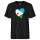 Herren T-Shirt Dschibuti Flagge Herz
