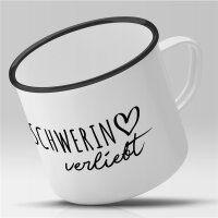 Emaille Tasse Schwerin  Vintage 300ml