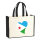Jutetasche Dschibuti Flagge Herz 21 Liter Black
