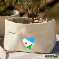Organizer Dschibuti Flagge Herz