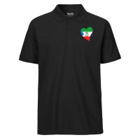 Herren Polo Shirt Äquatorialguinea Flagge Herz