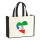 Jutetasche Äquatorialguinea Flagge Herz 21 Liter Black