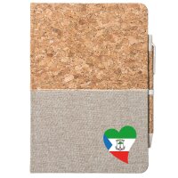 Notizbuch A5 &Auml;quatorialguinea Flagge Herz 80...