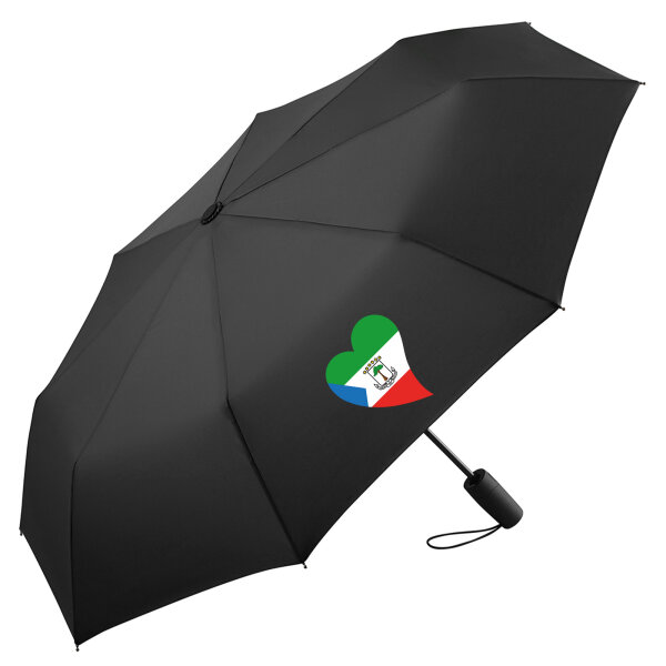 Regenschirm Äquatorialguinea Flagge Herz 98cm Schwarz