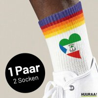 Unisex Socken Äquatorialguinea Flagge Herz Baumwolle