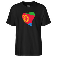 Herren T-Shirt Eritrea Flagge Herz