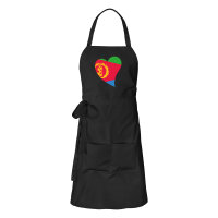 Sch&uuml;rze Eritrea Flagge Herz mit Taschen