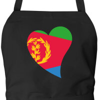Sch&uuml;rze Eritrea Flagge Herz mit Taschen