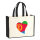 Jutetasche Eritrea Flagge Herz 21 Liter Black